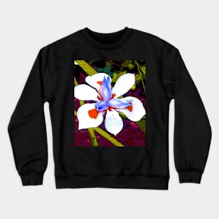 White Flower Bloom Crewneck Sweatshirt